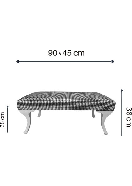 Kaz Ayağı Desenli Bench Puf fırsatları