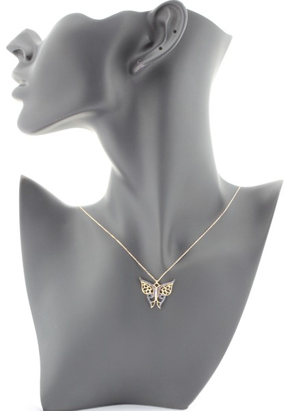 0.38 Karat Safir Kelebek Kolye modelleri