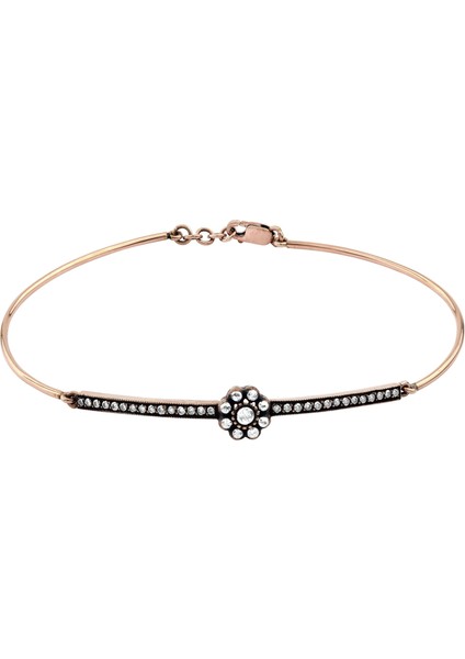 0.46 Karat Elmas Su Yolu Gül Bileklik