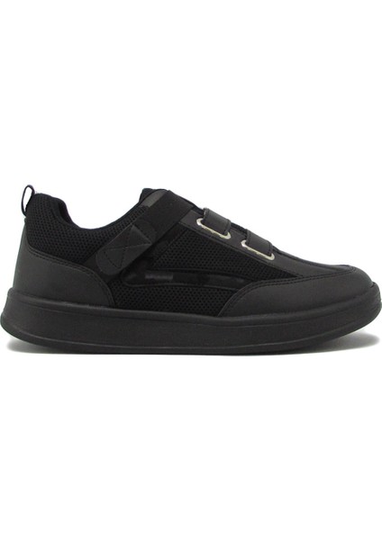 PC-31090 Siyah Lastik Bağlı Sneakers