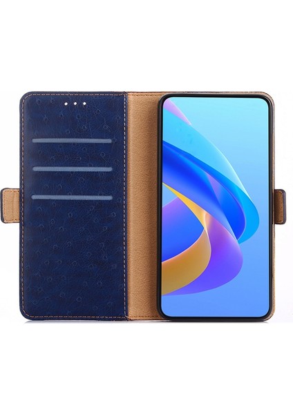 Samsung Galaxy A23 5g Mavi Için Devekuşu Doku Deri Kılıf modelleri