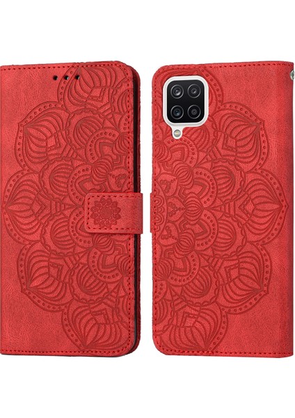Samsung Galaxy A12 Kırmızı Için Mandala Kabartmalı Kılıf(Yurt Dışından) fırsatları