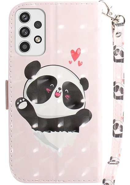 Samsung Galaxy A23 Heart Panda Için Deri Telefon Kılıfı fırsatları