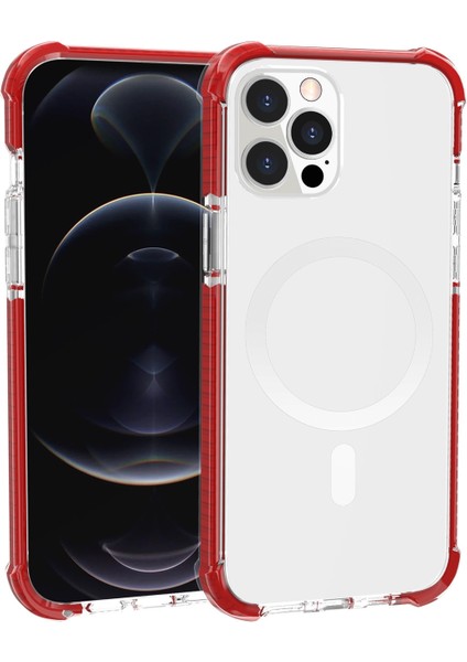 Iphone 13 Pro Max Red Için Magsafe Manyetik Akrilik Kılıf