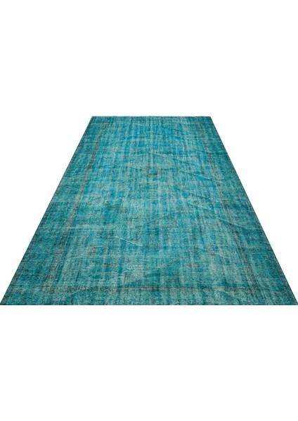 %100 Yün El Dokuma Eskitme Vintage Halı 175 x 277 cm 8722