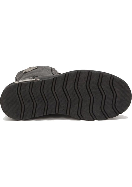 Tums Bot 36-40 Black Baskılı Deri