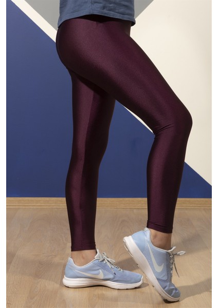 Kadın Disco Tayt (Mürdüm Renk)