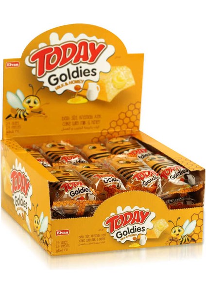 Today Goldies Ballı-Sütlü 35 gr 24 Adet (1 Kutu)