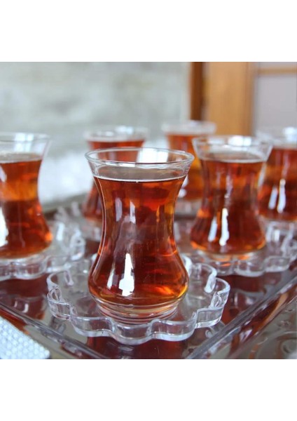 Çay Seti - Çay Bardağı Takımı 12 Prç. Ince Belli Papatya