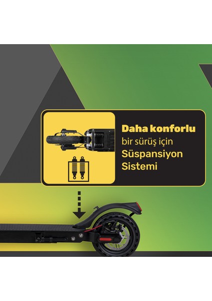 Ego3 Katlanabilir Amortisörlü Elektrikli Scooter