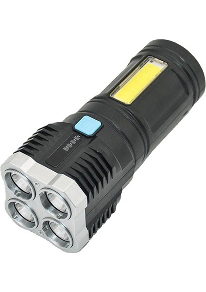 Tuz Golu S03 4 x Smd 3030+COB Güç Işığı USB Şarj Edilebilir LED Torç (Yurt Dışından)