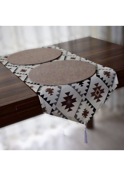 Amerikan Servis, Kilim Desen Runner ve 6 Adet Supla