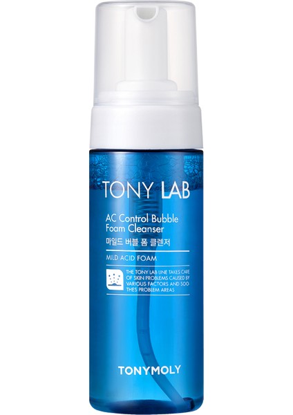 Yüz Temizleme Köpüğü Tony LAB ve Kontrol Düşük pH 5.5 Cilt Bakımı 150ml