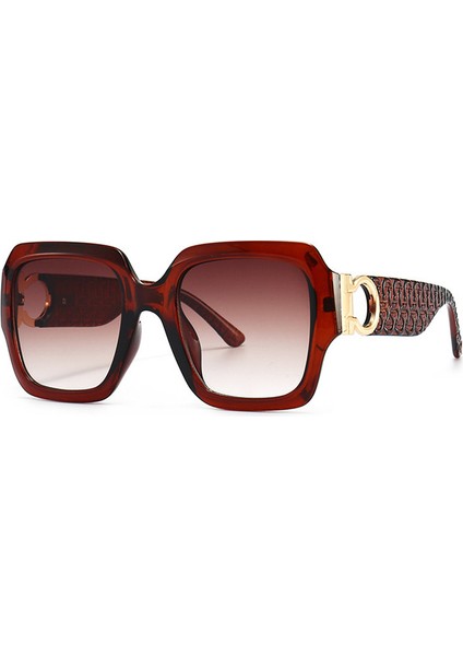 Vintage Tarz Unisex Güneş Gözlüğü - Koyu Kırmızı (Yurt Dışından)