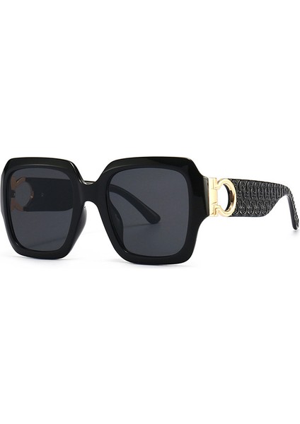 Vintage Tarz Unisex Güneş Gözlüğü - Siyah Gri (Yurt Dışından)