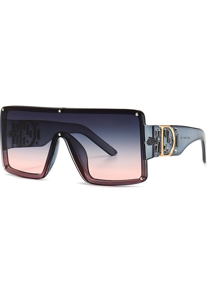 Vintage Tarz Unisex Güneş Gözlüğü - Gri Pembe (Yurt Dışından)