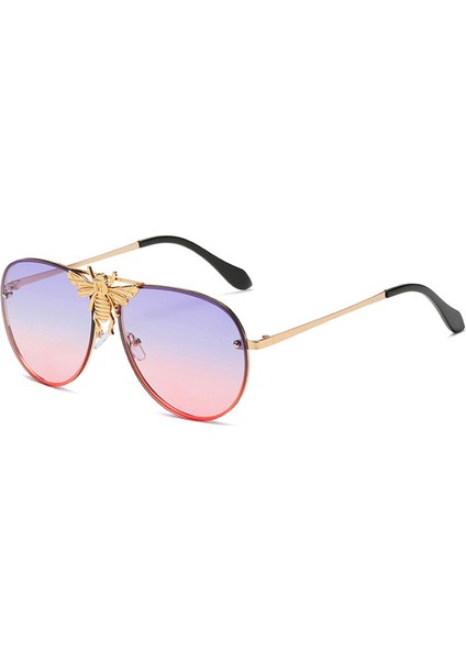 Vintage Tarz Unisex Güneş Gözlüğü - Mor Pembe (Yurt Dışından)