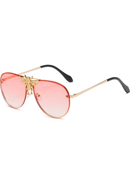 Vintage Tarz Unisex Güneş Gözlüğü - Pembe (Yurt Dışından)