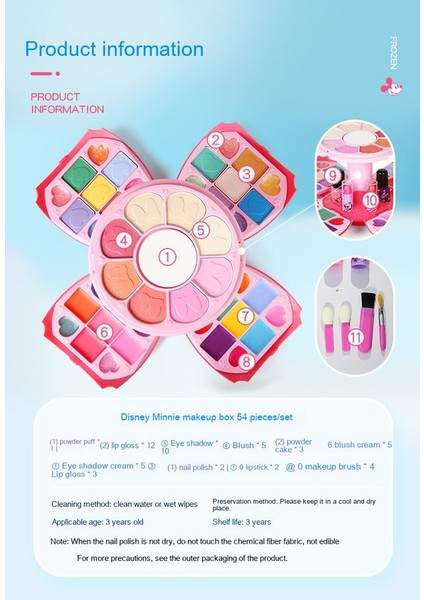 Lovehome Oyuncak Makyaj Kutusu Seti - Pembe (Yurt Dışından)
