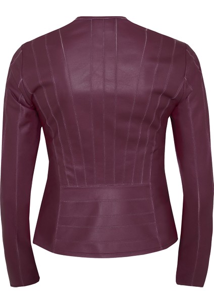 Deundria Kadın Fit Panelli Deri Ceket fiyatları