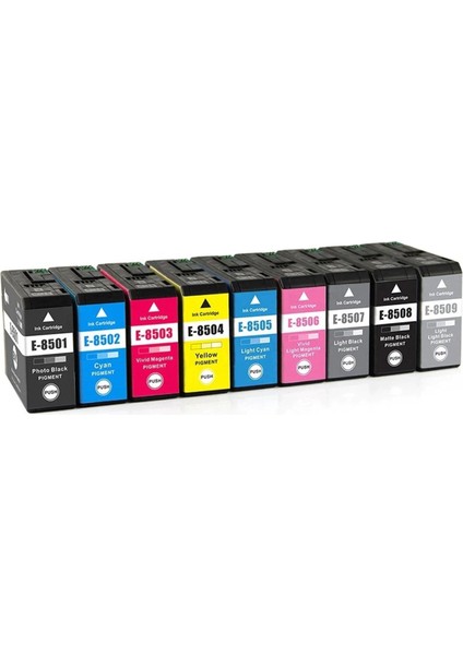 Epson T8501-8509 9 Renk Uyumlu Photoink Kartuş- Epson Surecolor SC-P800