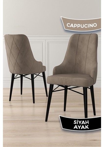 Concept Lia Serisi, 80X132 Açılabilir Mutfak Masa Takımı, Siyah Mermer Desen Masa 4 Sandalye fırsatları