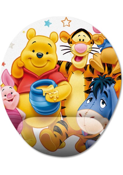 Winnie The Pooh Bilek Destekli Mousepad Model - 1 Oval