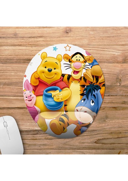 Winnie The Pooh Bilek Destekli Mousepad Model - 1 Oval