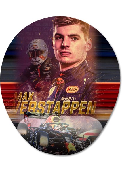 Max Verstappen - Formula 1 Bilek Destekli Mousepad Model - 1 Oval