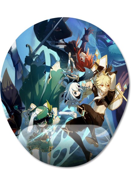 Genshin Impact Bilek Destekli Mousepad Model - 2 Oval