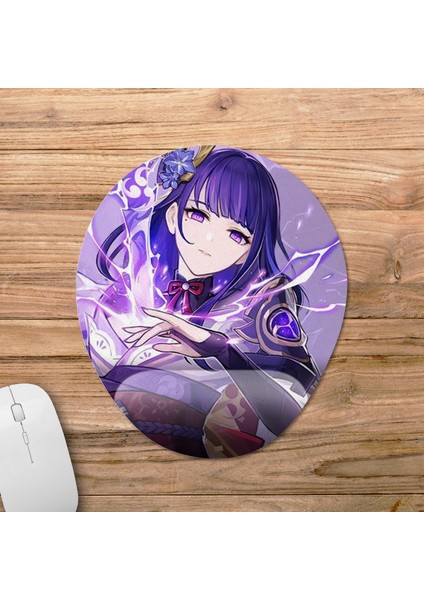 Genshin Impact - Raiden Bilek Destekli Mousepad Model - 1 Oval fiyatları