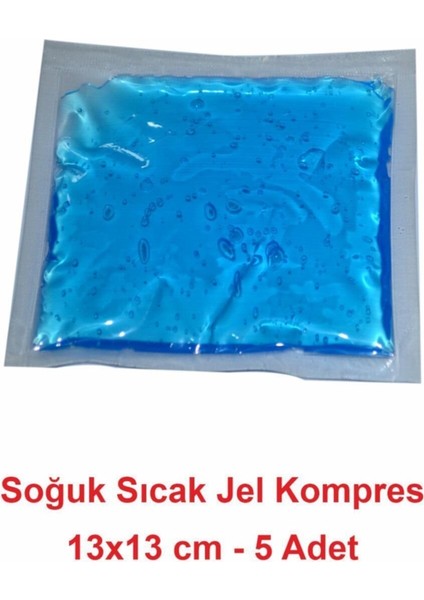 5 Adet Soğuk Sıcak Jel Kompres Termojel 13X13 cm