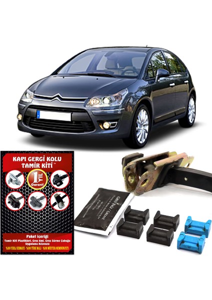 Citroen C4 Hb Arka Kapı Gergi (Limitör) Tamir Kiti 2 Kapı Set 2004-2011