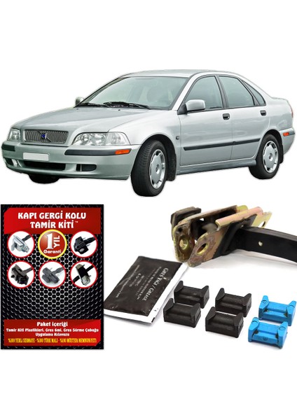 Volvo S40 V40 Kapı Gergi (Limitör) Tamir Kiti 2 Kapı Set 1995-2004