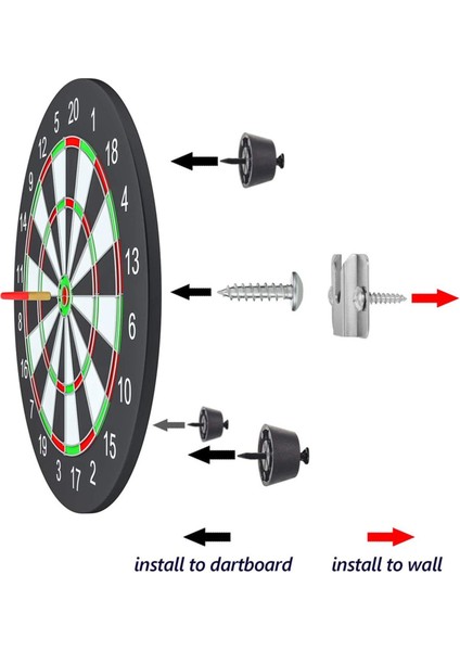 Dart Board Asma Kit Paslanmaz Çelik Montaj Braketi (Yurt Dışından)