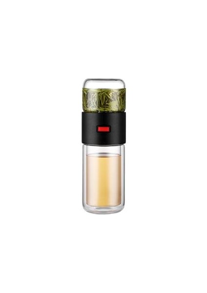 Cam Çay Demlik Su Şişesi Tumbler ile Çift Duvar 400 ml. Su Şişeleri (Yurt Dışından)