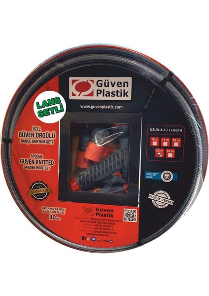 1/2" Market Tipi Özel Güven Örgülü Lans Setli (20 Metre)