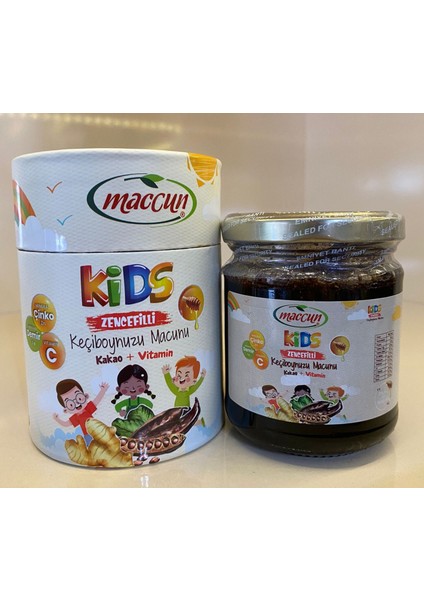 Kids Vitamin Takviyeli Kakaolu Zencefilli Keçiboynuzlu Macun 240 gr