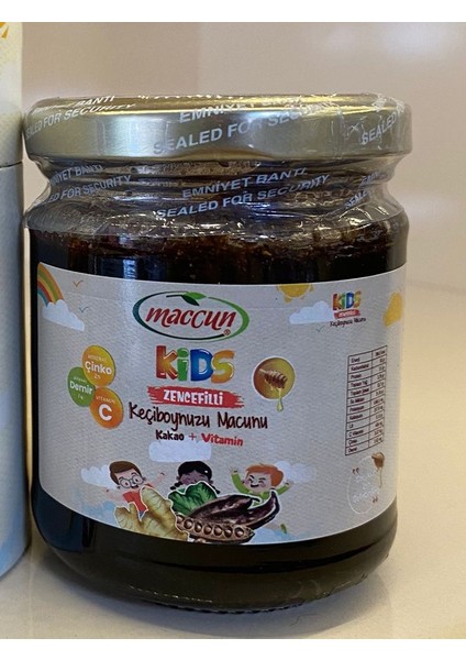 Kids Vitamin Takviyeli Kakaolu Zencefilli Keçiboynuzlu Macun 240 gr