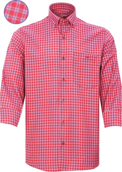 Erkek Venedik Kırmızı Uzun Kollu Klasik Kesim Gömlek fiyatları