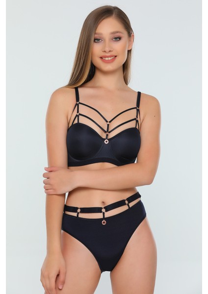 Lacivert Renk Dolgusuz Sütyen Takım