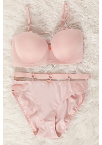 Pudra Renk Dolgusuz Sütyen Takım