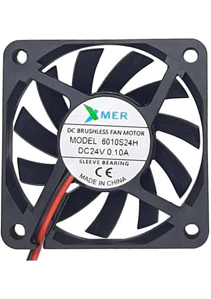 xmer 60x60x10mm 24V 0.10A 2 Kablolu Fan