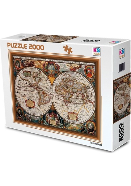Ks Puzzle 2000 Parça 17. Yüzyıl Dünya Haritası