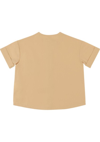 Organik Pamuk Kısa Kollu Çocuk Gömlek Sarı Organik Pamuk fiyatları