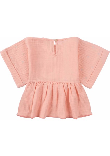 Kimono Kollu Çocuk Bluz Pembe Organik Pamuk modelleri