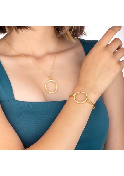 925 Ayar Gümüş Yarımlık Kolye Bileklik Set