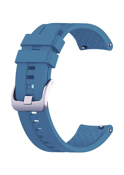 Fossil Watch Gen 6 Için Silikon Kordon Kayış Mavi