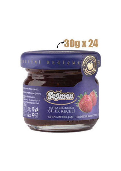 Çilek Reçeli Kavanoz 30 gr (24’lü)