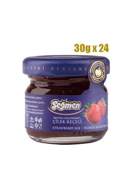 Çilek Reçeli Kavanoz 30 gr (24’lü) fiyatları
